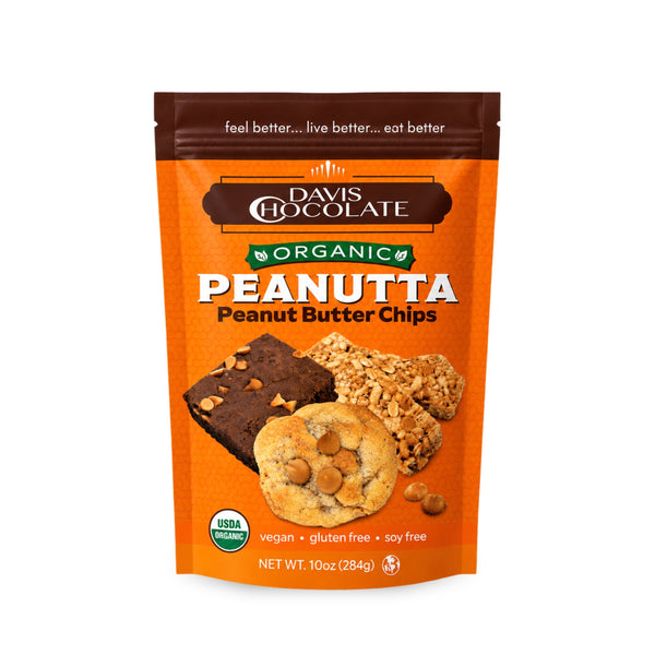 Organic Peanut Butter Chips, Vegan, Dairy Free, Gluten Free, Soy Free, Baking & Snacking Peanut Butter Chips