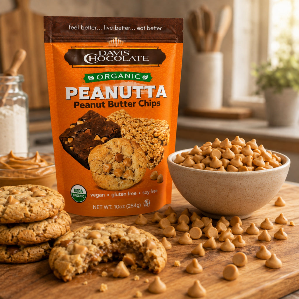 Organic Peanut Butter Chips, Vegan, Dairy Free, Gluten Free, Soy Free, Baking & Snacking Peanut Butter Chips