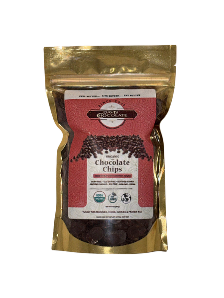 Organic Dark Chocolate Baking Chips Sweetened with Coconut Sugar