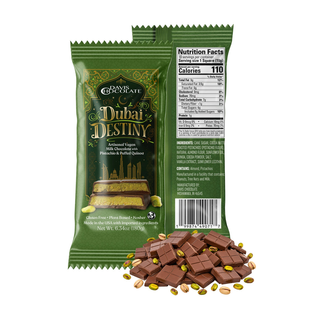 Dubai Destiny Vegan Milk Chocolate Bar