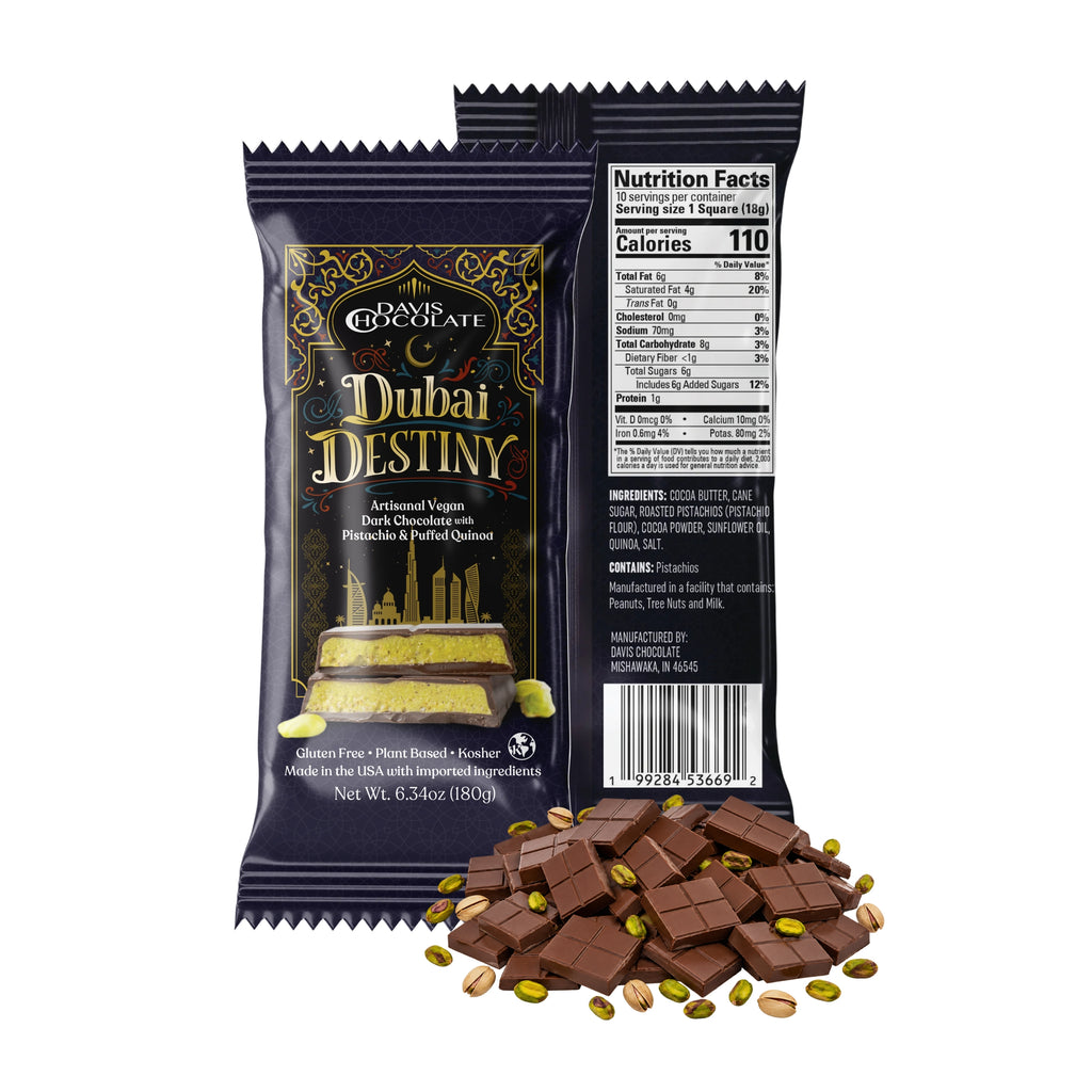 Dubai Destiny Vegan Dark Chocolate Bar