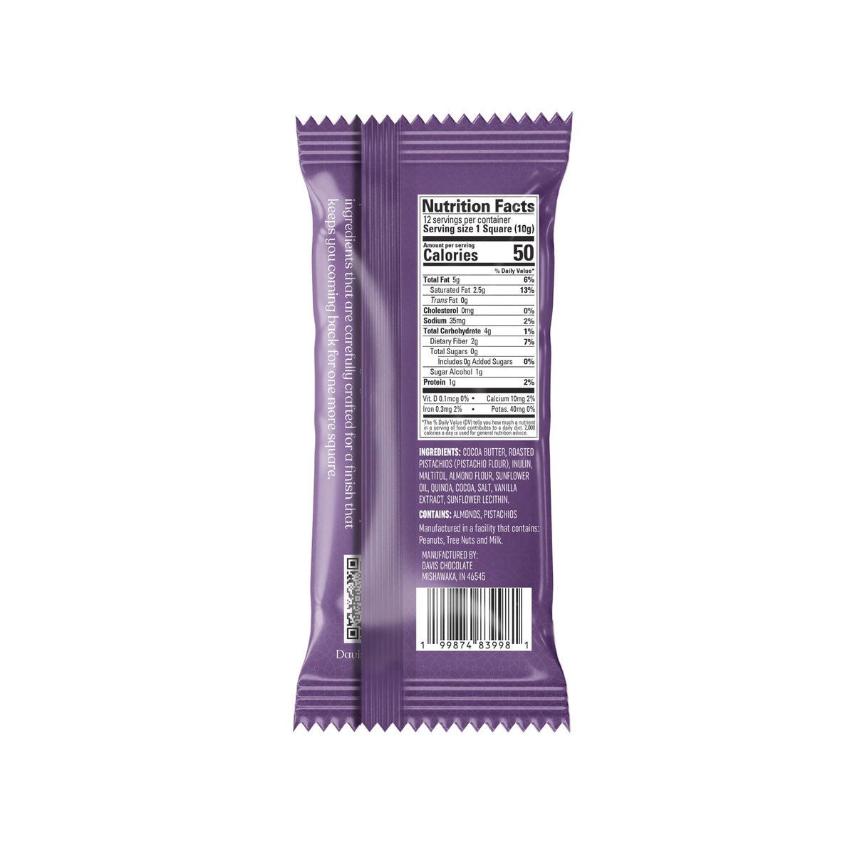 Sugar Free Vegan Milk Dubai Chocolate Bar
