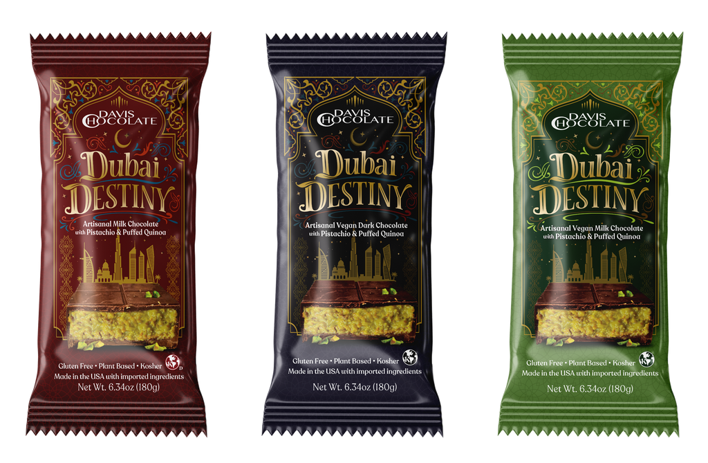 Dubai Destiny 3 Bar Variety Pack.  Available Dec. 15th
