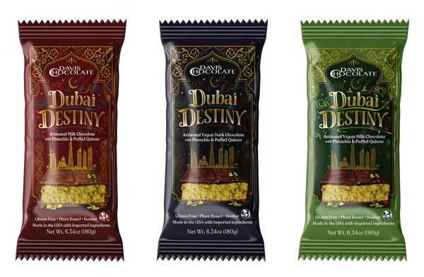 Dubai Destiny 3 Bar Variety Pack.  Available Dec. 15th